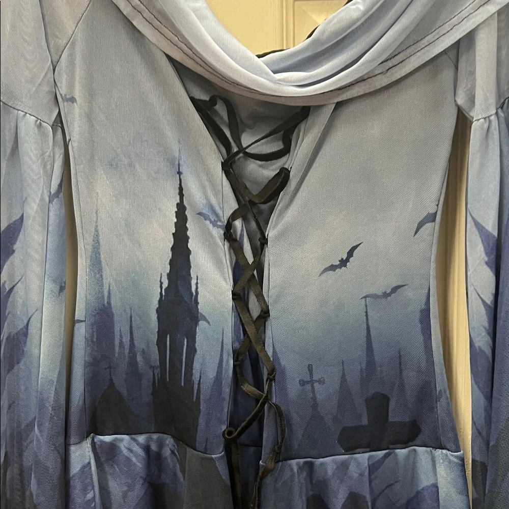 ROMWE | Gothic Dark Castle Graveyardd Mesh dress - Picture 6 of 7